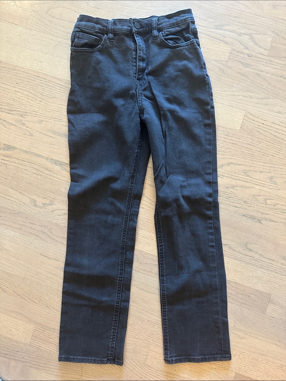 OAK + FORT Women's Straight-Leg Jeans in Black